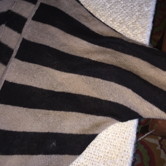 ALLEN B striped open cardigan sweater/acrylic/nylo - Picture 7 of 8