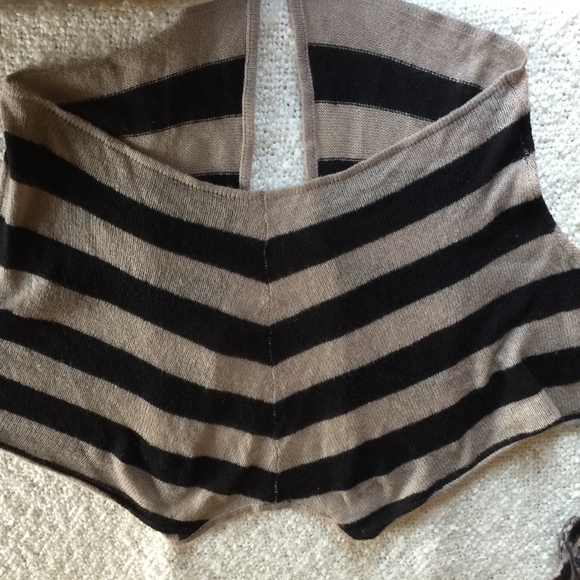 ALLEN B striped open cardigan sweater/acrylic/nylo - Picture 8 of 8