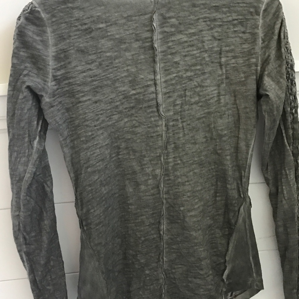 Free people Olive green sleeve tee/ Henley - Picture 4 of 6