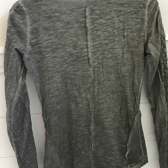 Free people Olive green sleeve tee/ Henley - Picture 4 of 6