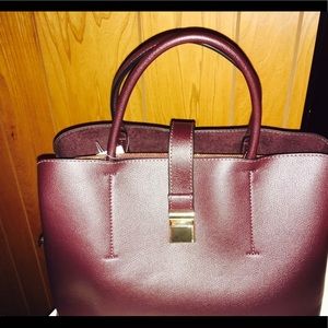 Purple stylish handbag