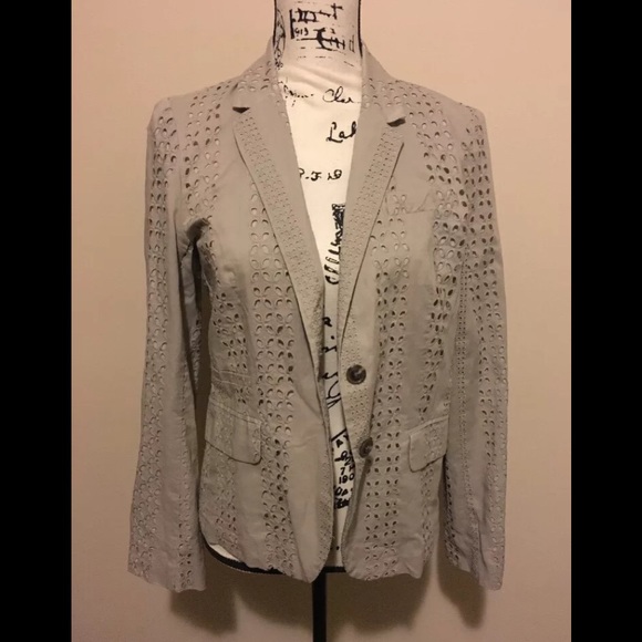 J.Crew Eyelet Blazer Size 8 - Picture 2 of 5