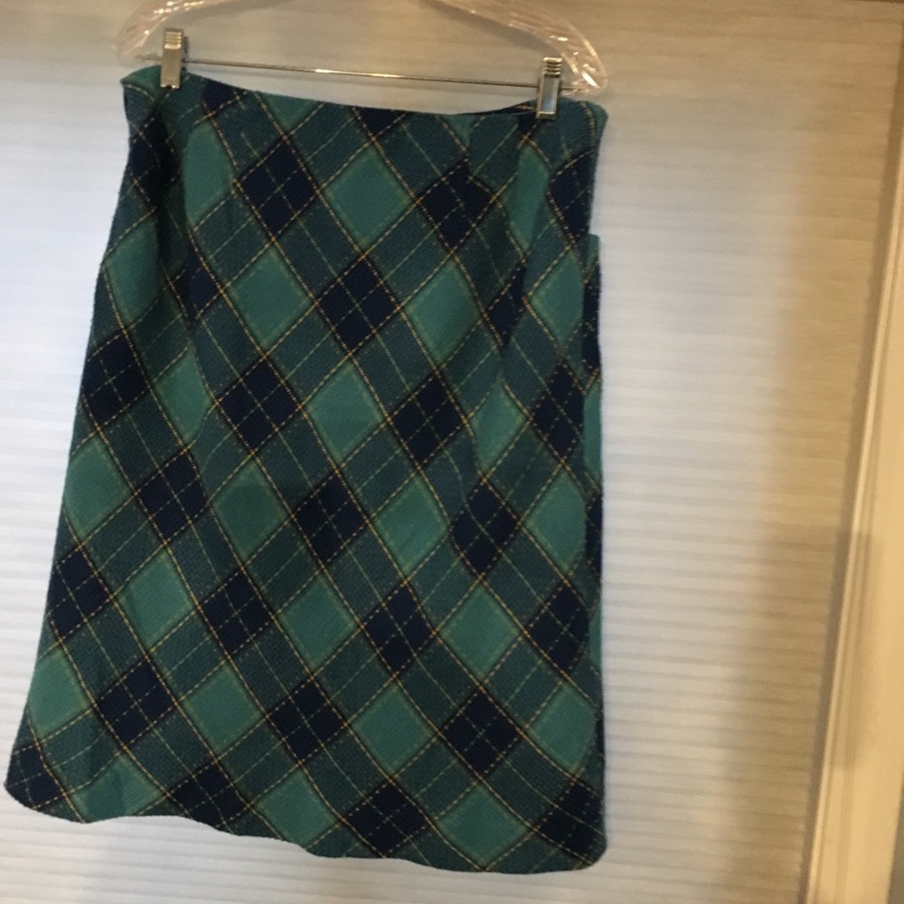Evelyn Grace blue plaid skirt