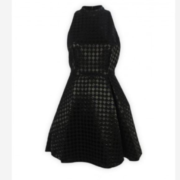 NWT Alice + Olivia Winter Checked Dress $484. Sz 4 - Picture 1 of 8