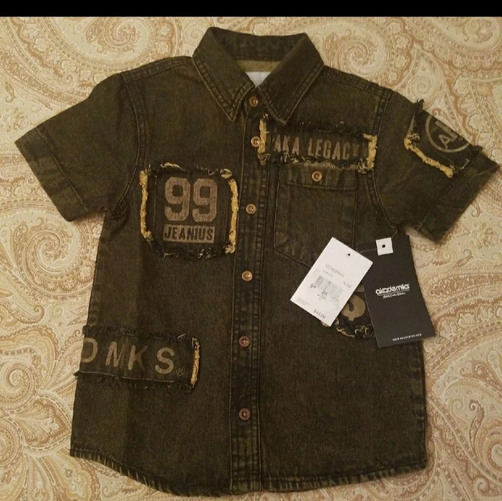 Akademiks children denim jean jacket size small