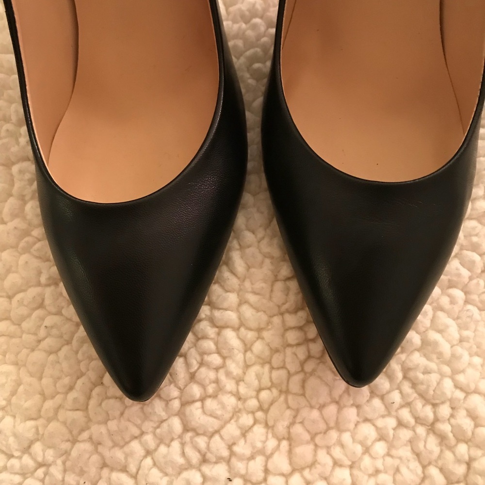 Black leather shoe