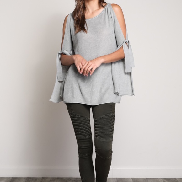 LAST ONE! Gorgeous Silver Gray Sweater - Picture 2 of 2