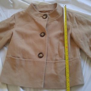 Michael Kors Tan Taupe Medium Button Down Jacket