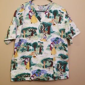 Disney Snow White Scrub Top