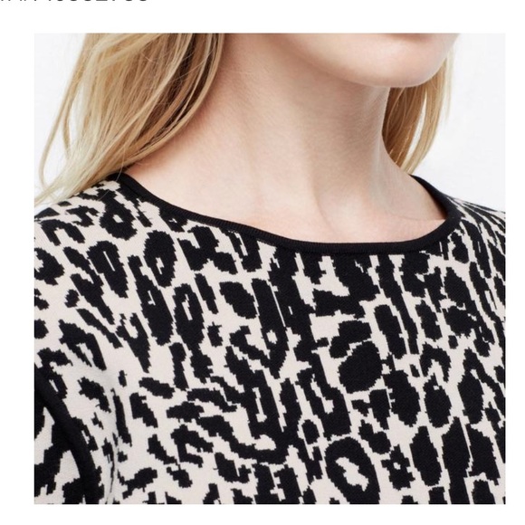 ANN TAYLOR // Structured Leopard Print Sweater, M - Picture 2 of 8