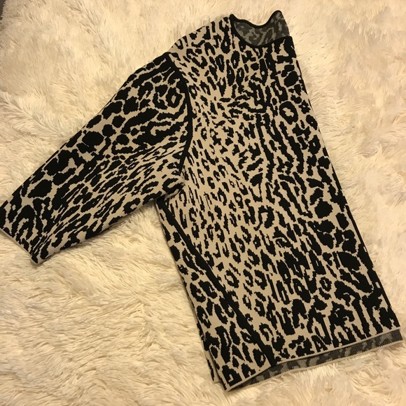 ANN TAYLOR // Structured Leopard Print Sweater, M - Picture 6 of 8