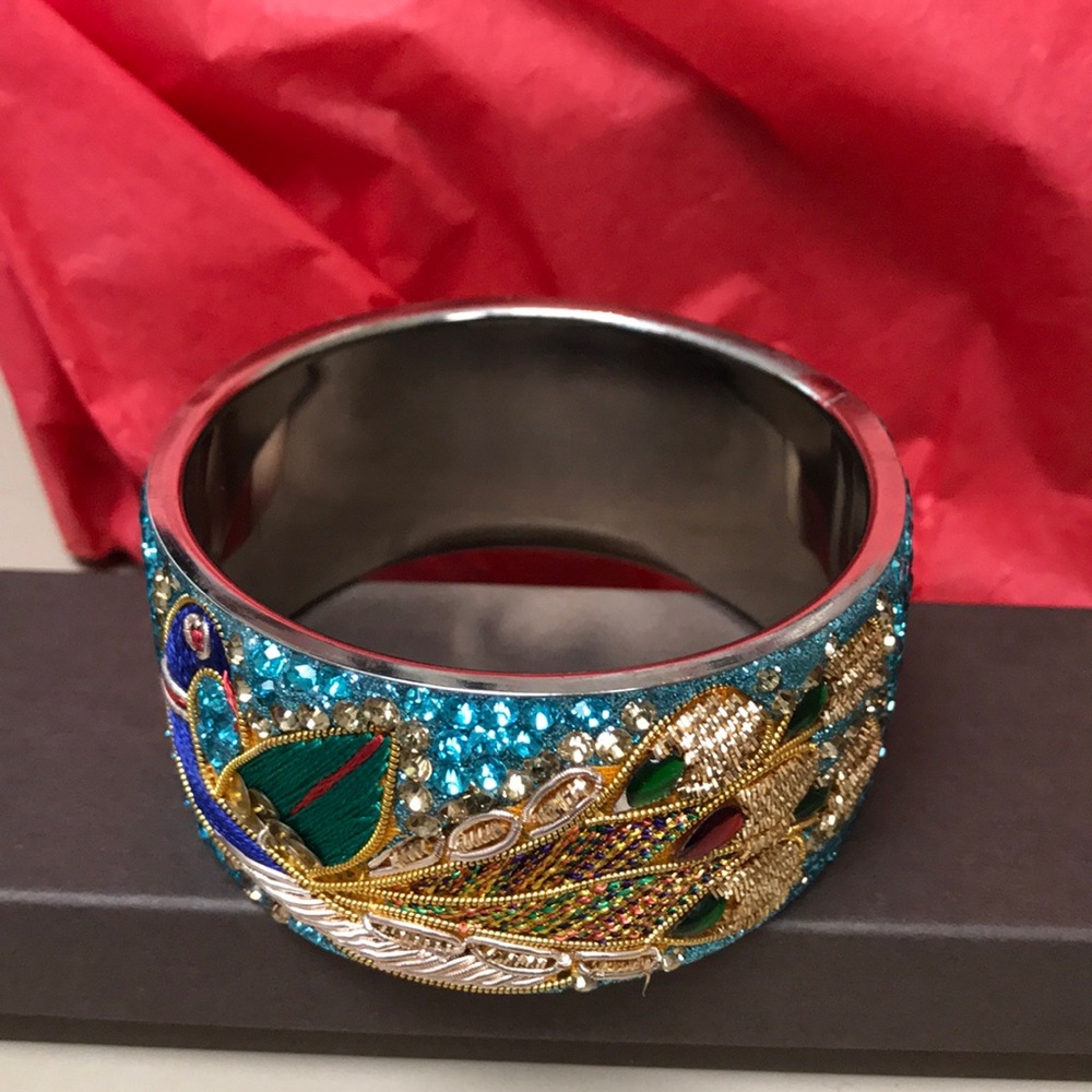 Crystal Peacock Bangle