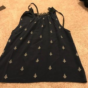 Juicy Couture navy studded blouse