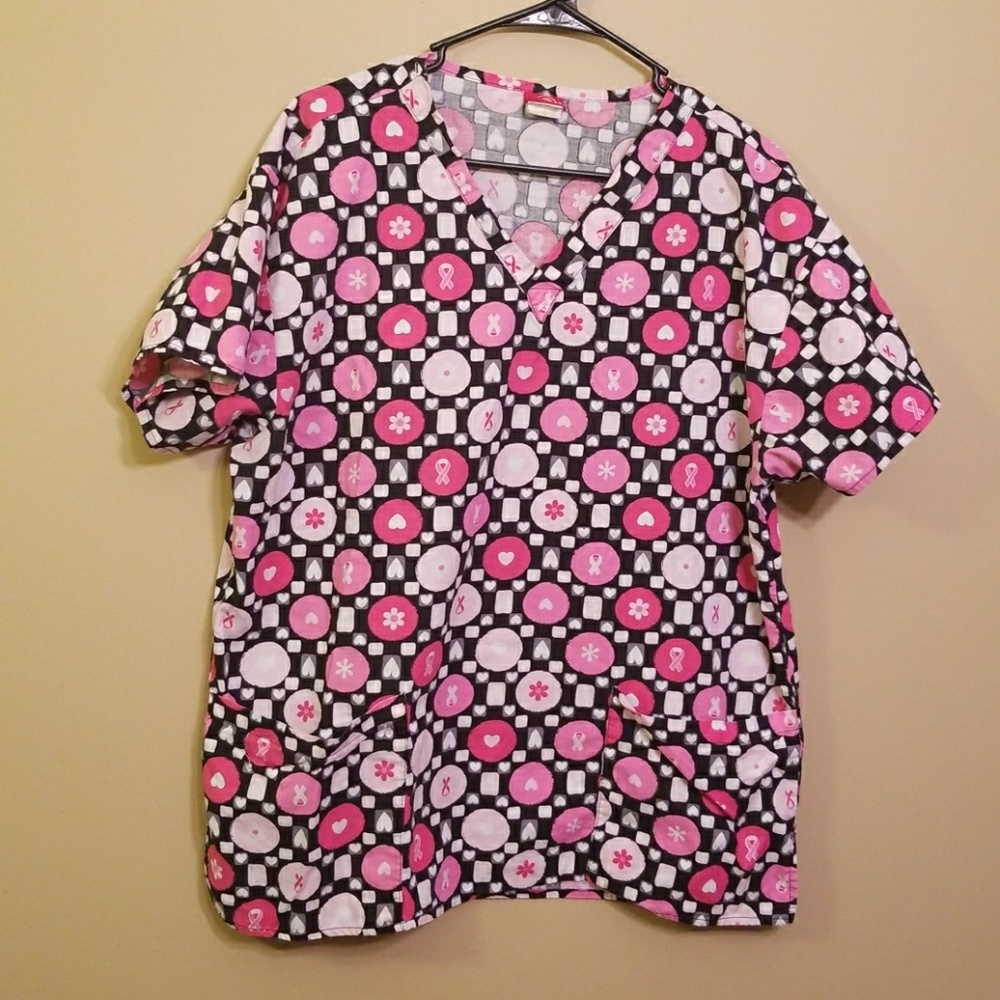 Dickies Breast Cancer Awareness Scrub Top