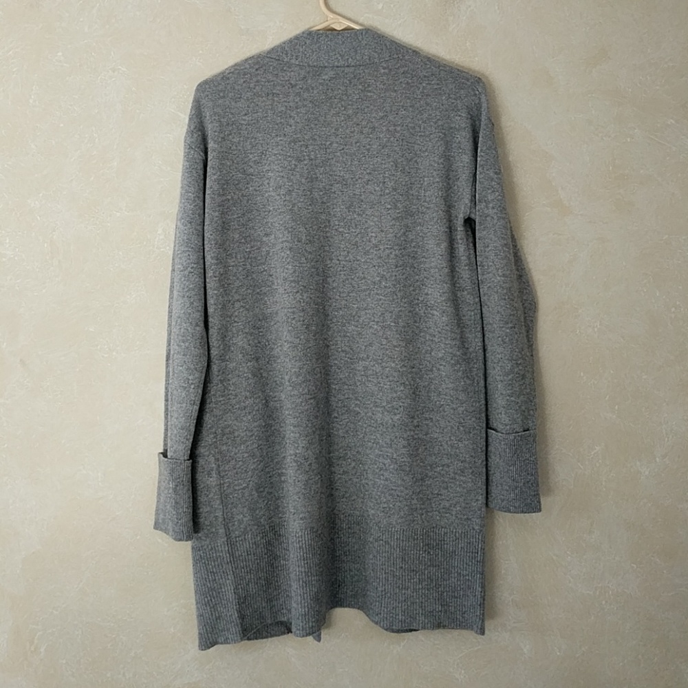 Theory Analiese O Cashmere Cardigan Sweater Grey - Picture 4 of 5
