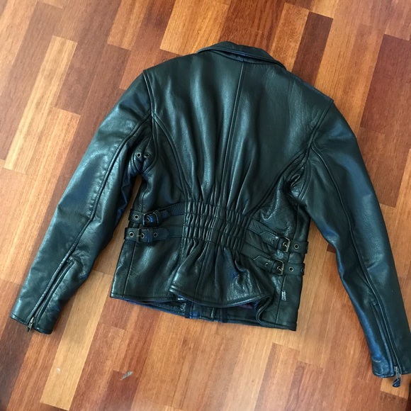 Real leather Motorcycle jacket w /removable liner - Picture 2 of 7