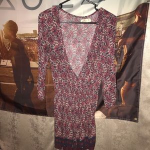 maroon design romper