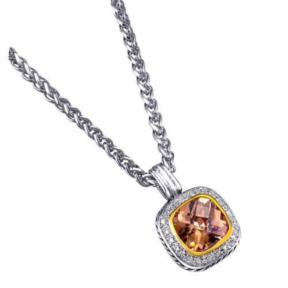 7082 Champagne CZ Necklace