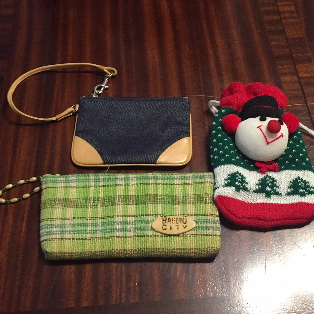 SOLD Two New wallets one jean, one green checkered