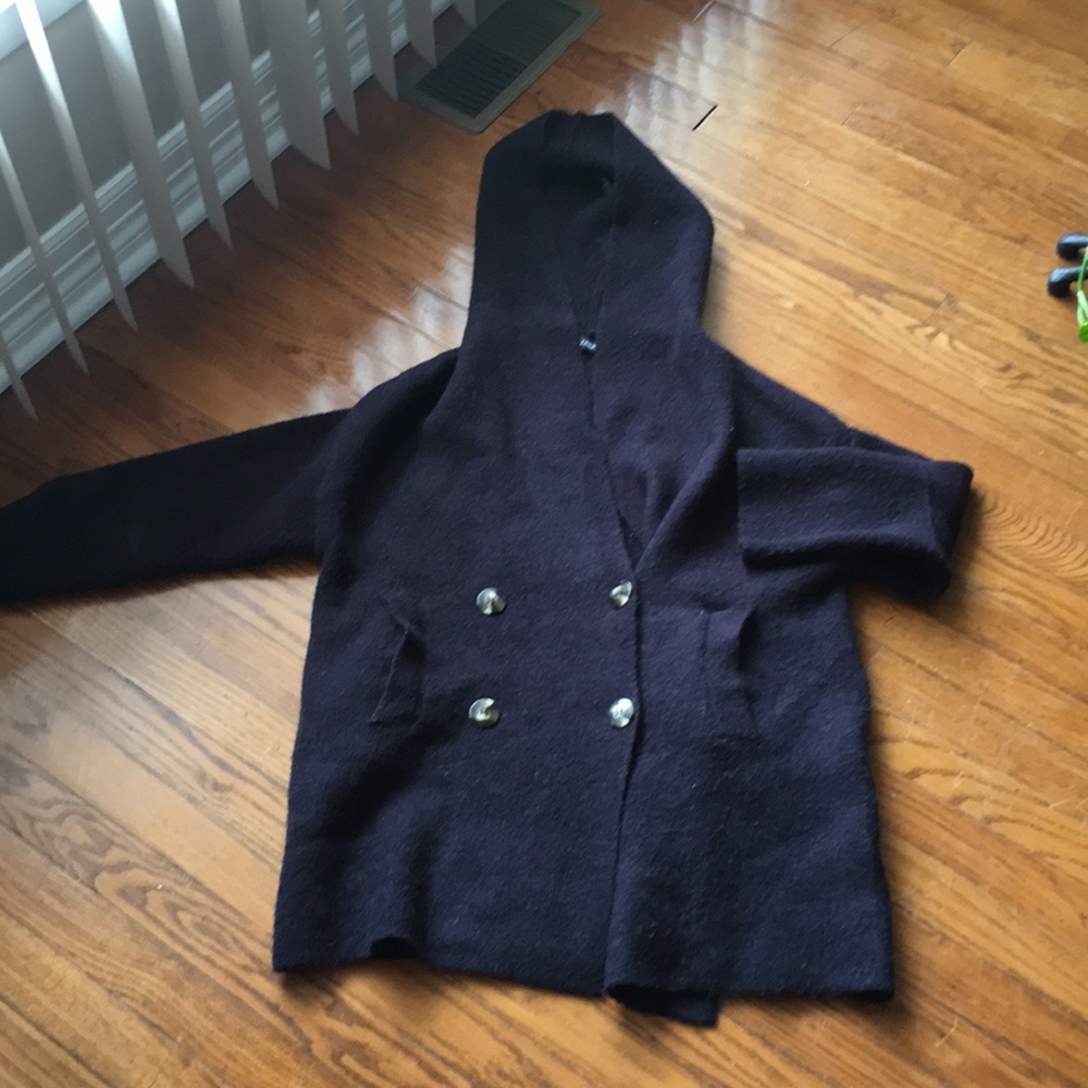 Zara Trafaluc Navy Knitted Sweater