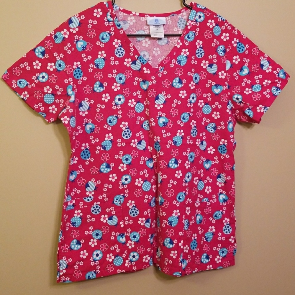 Ladybug Scrub Top