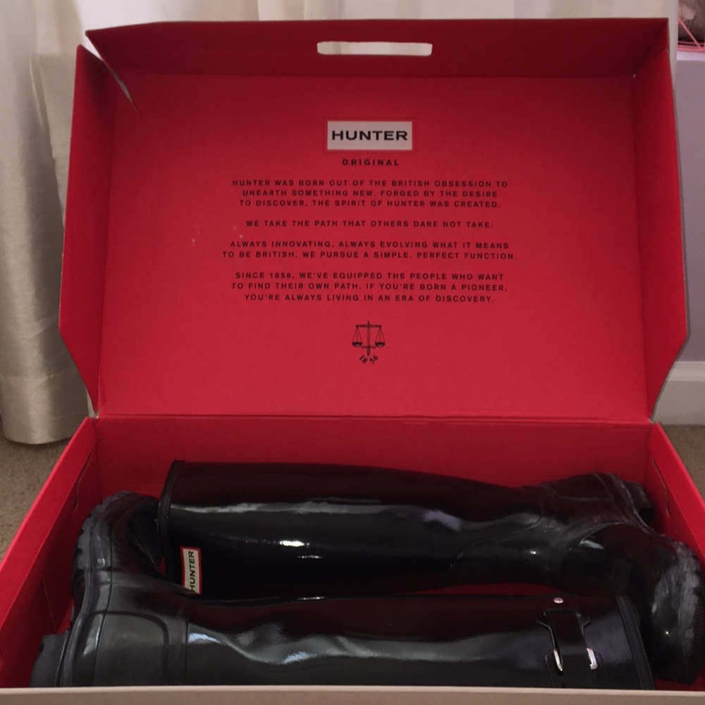 Black Hunter Boots with Hunter socks