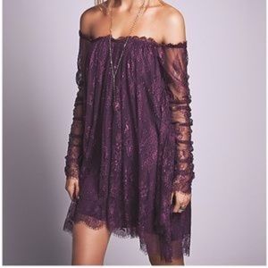 Freepeople Angel Lace Trapeze Mini Dress