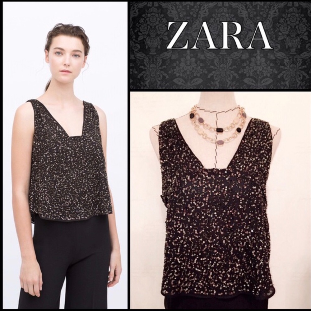 Zara sequin top