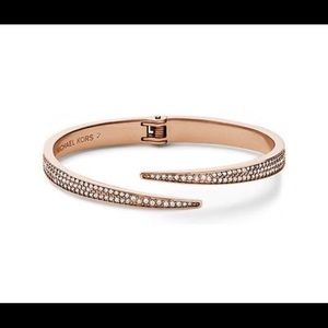 Michael Kors Matchstick Pavé Rose Gold Cuff