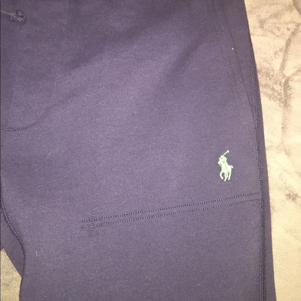 navy blue polo sweat pants