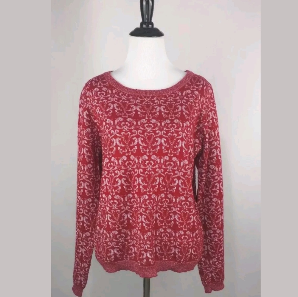 Chelsea & Violet Christmas Sweater Size Large Red