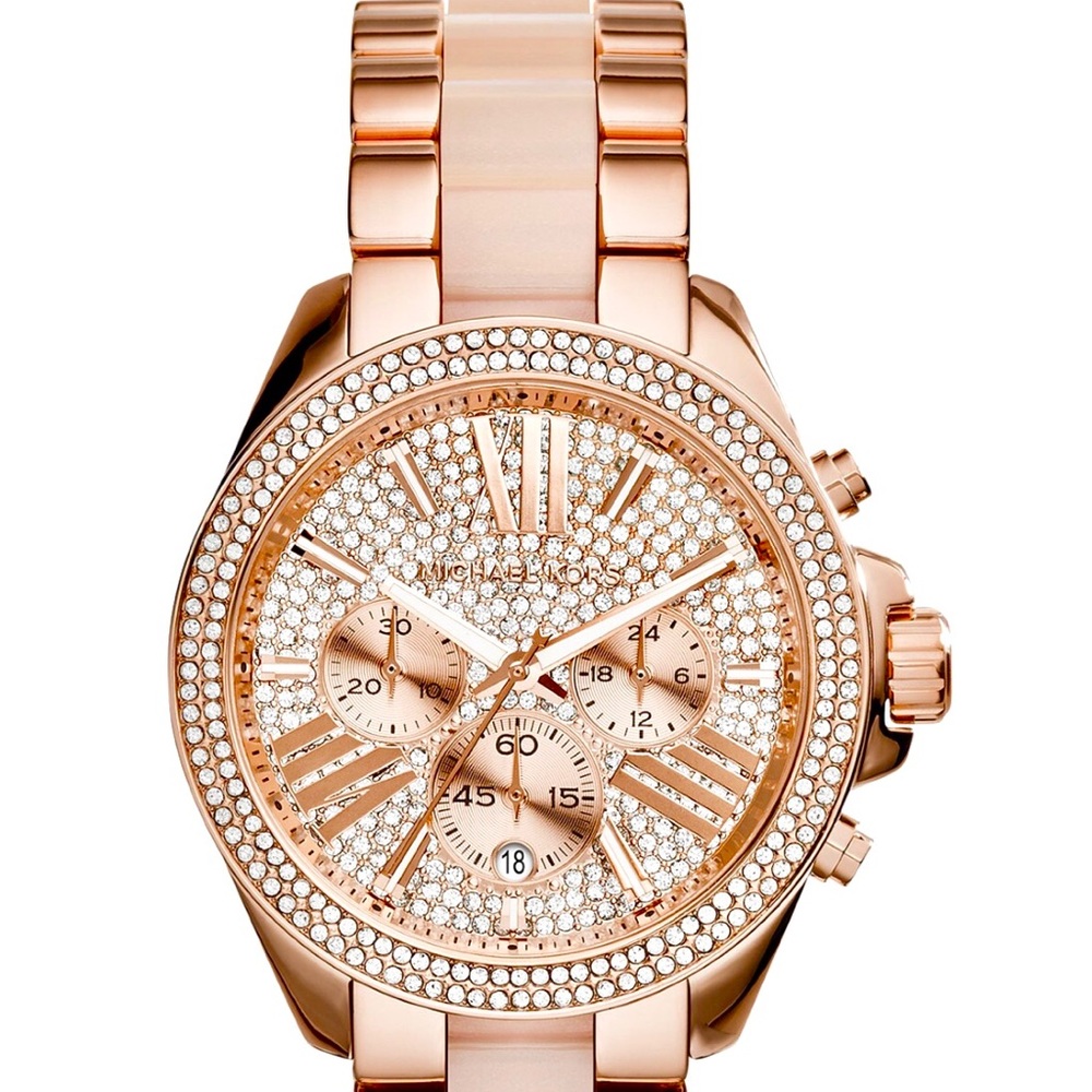 Michael Kors Rose Gold Crystal Wren Watch