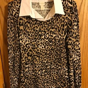 Leopard print Chico’s Shirt/Sweater. All in one.