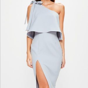 Grey Crepe Dress