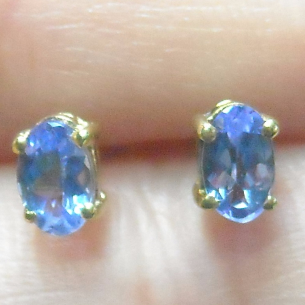 NWT Natural Tanzanite Earrings - Picture 2 of 5