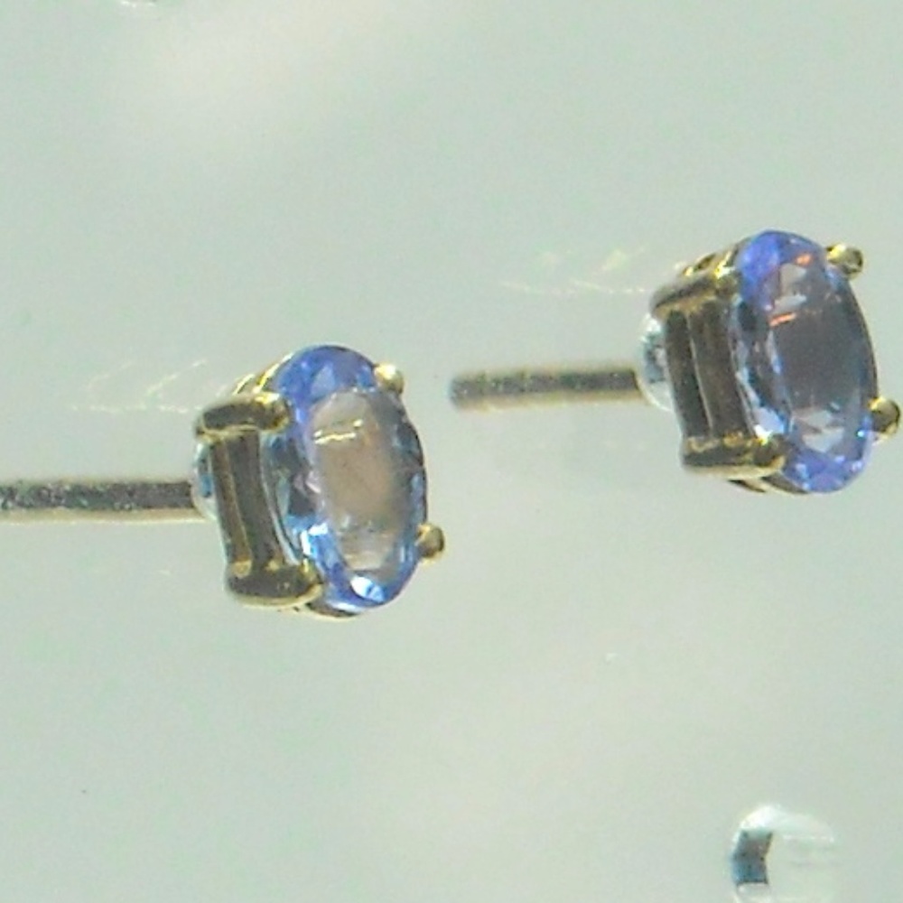 NWT Natural Tanzanite Earrings - Picture 3 of 5
