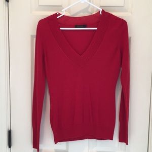 The Limited Cherry Red Merino Wool Sweater