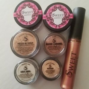 Mineral Foundation& Veil & Lipgloss Kiss