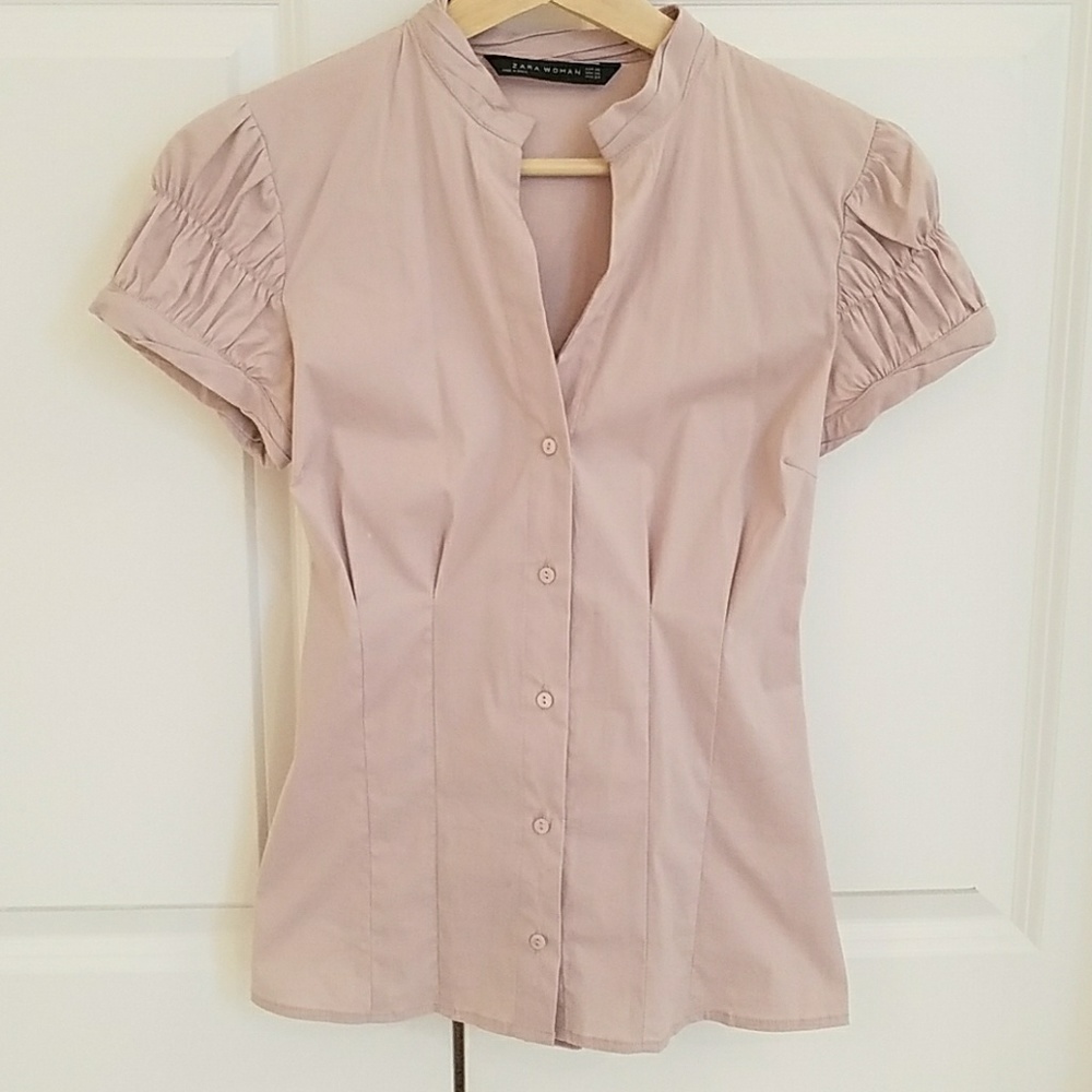 Blush pink cotton shirt