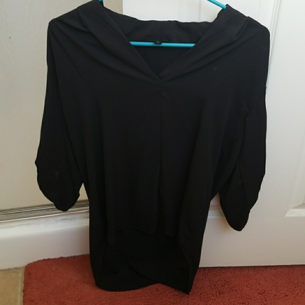 Black sheer top.