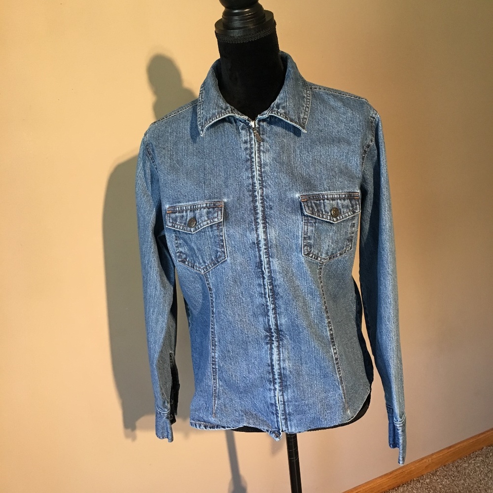 Fun Sonama Zip Jean Jacket sz L