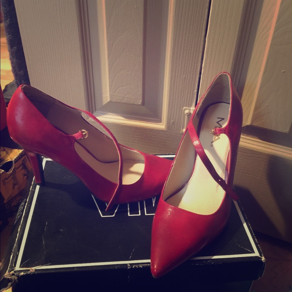Red Mia heels