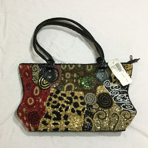 Chico's The pavillion beaded Bag Purse Sequins NWT