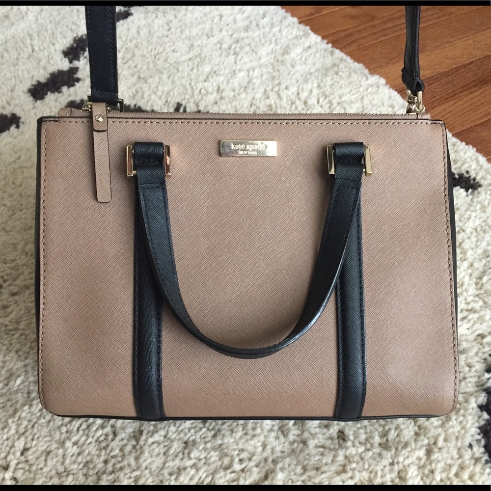Kate Spade taupe and black purse