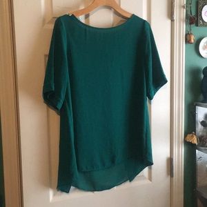Open back t shirt blouse
