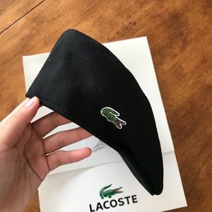NWT LACOSTE men's pique flat cap