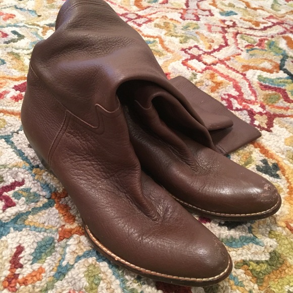 MIU MIU Boots Size 37.5 in Brown Leather - Picture 2 of 7