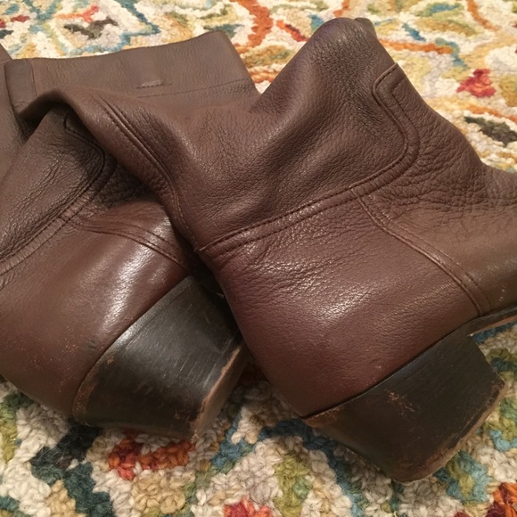 MIU MIU Boots Size 37.5 in Brown Leather - Picture 3 of 7