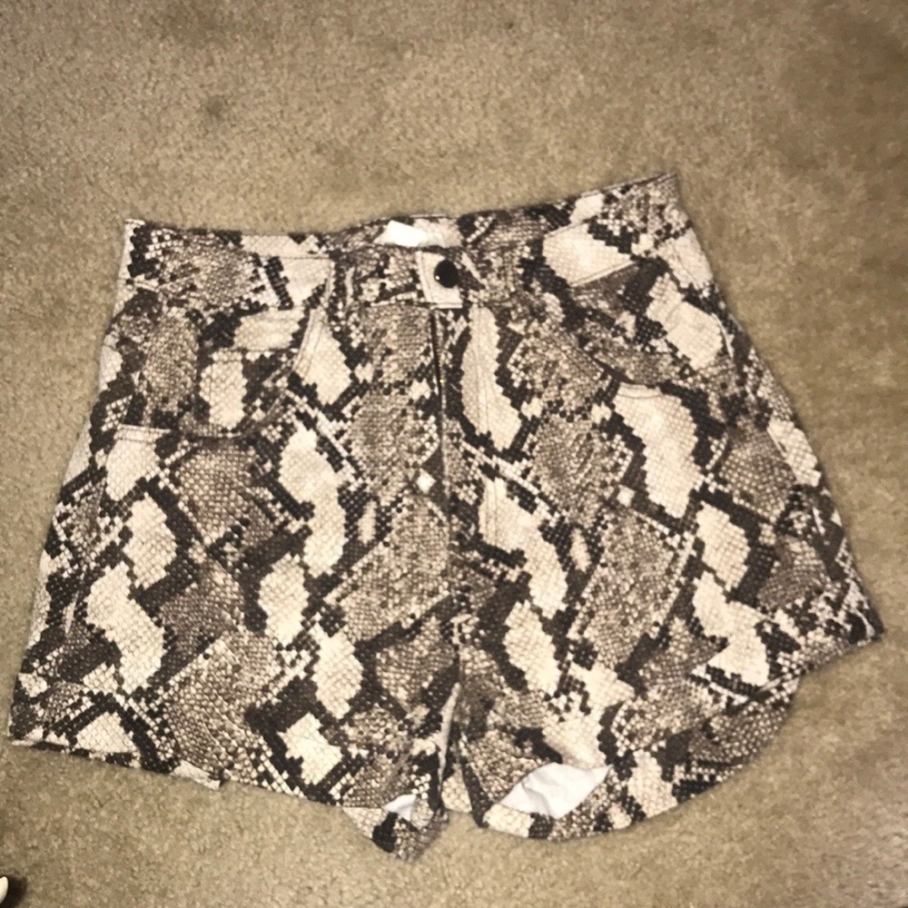 H&M Snakeskin Shorts