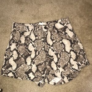 H&M Snakeskin Shorts